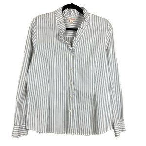 Brooks Brothers White and Black Striped Button Down Shirt
